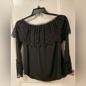 Off the shoulder bell sleeve